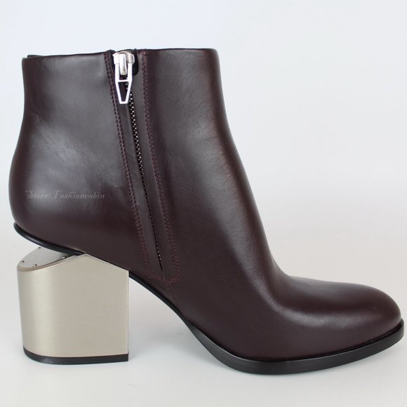 NEW Rare Alexander Wang Gabi Leather Ankle Boots | Cutout Heel | Iconic Designer - Picture 7 of 15